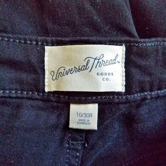 Universal Thread High-Rise Flare Jeans Women's 10 Black Stretch Denim - Picture 6 of 10